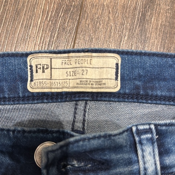 Free People Busted Knee Skinny Jeans Turquoise - Picture 6 of 9